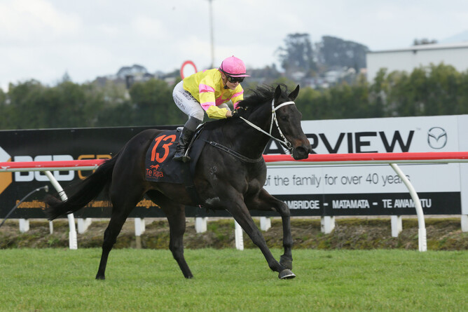 Well-performed mare So Wicked winning in New Zealand prior to her transfer to Chris Waller's Sydney stable. - Photo: Trish Dunell