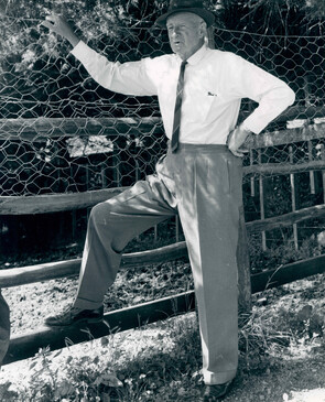 Seton Otway casting an eye over the farm