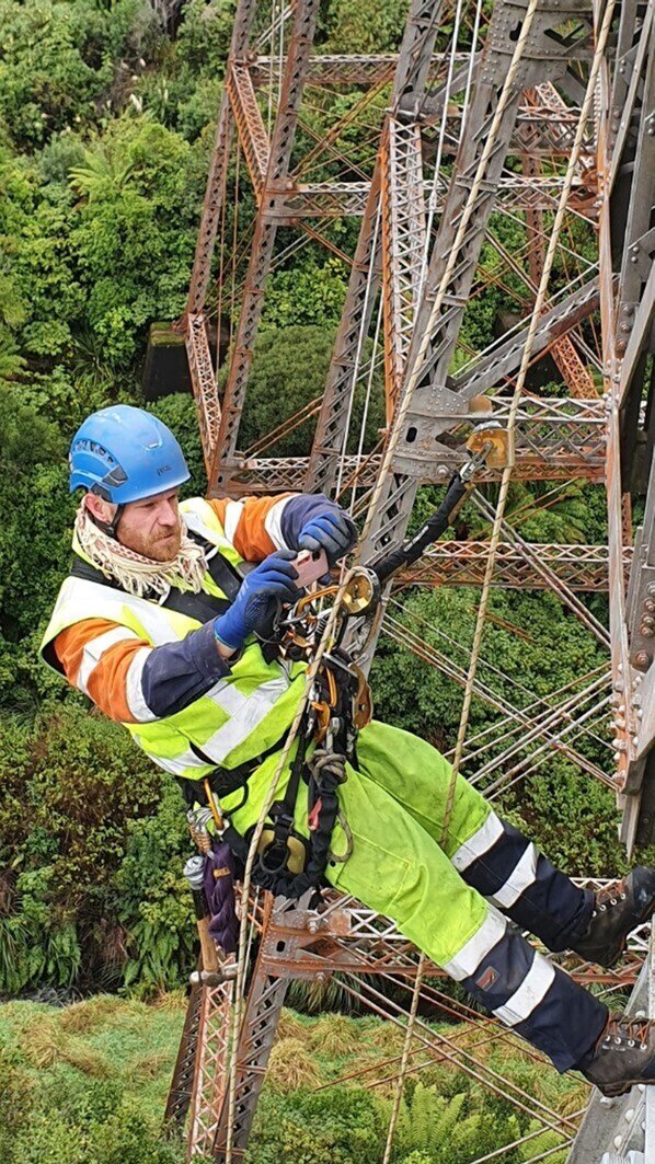 Ben systematically records defects on camera.