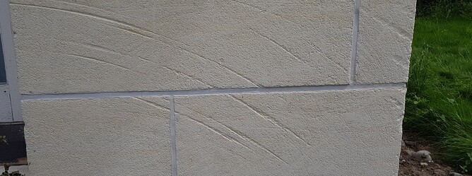 Abrasion marks from plants swaying in the wind