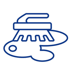 No scrubbing or water blasting icon