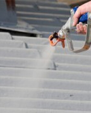 cleaning moss and mould from asbestos building