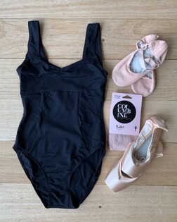 Senior Ballet - Black Princess Line Sleeveless LeotardBallet TightsDemi Pointe Ballet ShoesPointe Shoes