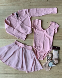 Prep, Pre-Primary and Primary Ballet - Pink Capped Sleeve LeotardPink SkirtBallet SocksBallet Shoes