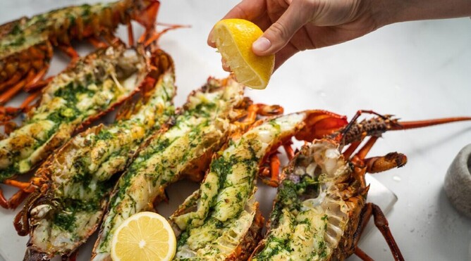 Crayfish with Herb Butter