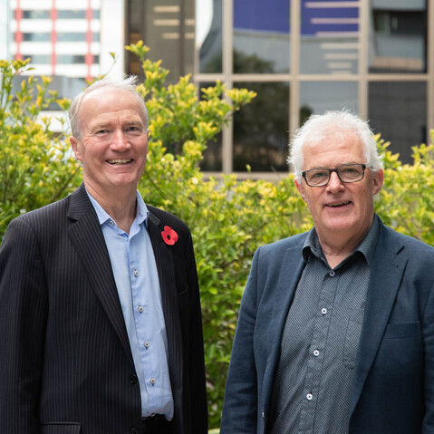 Richard Westlake and Vaughan Renner, senior consultants at GGA, standing outdoors in a professional setting