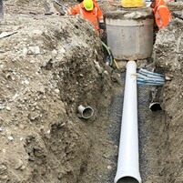 Drainpro drainlayers putting in drainage