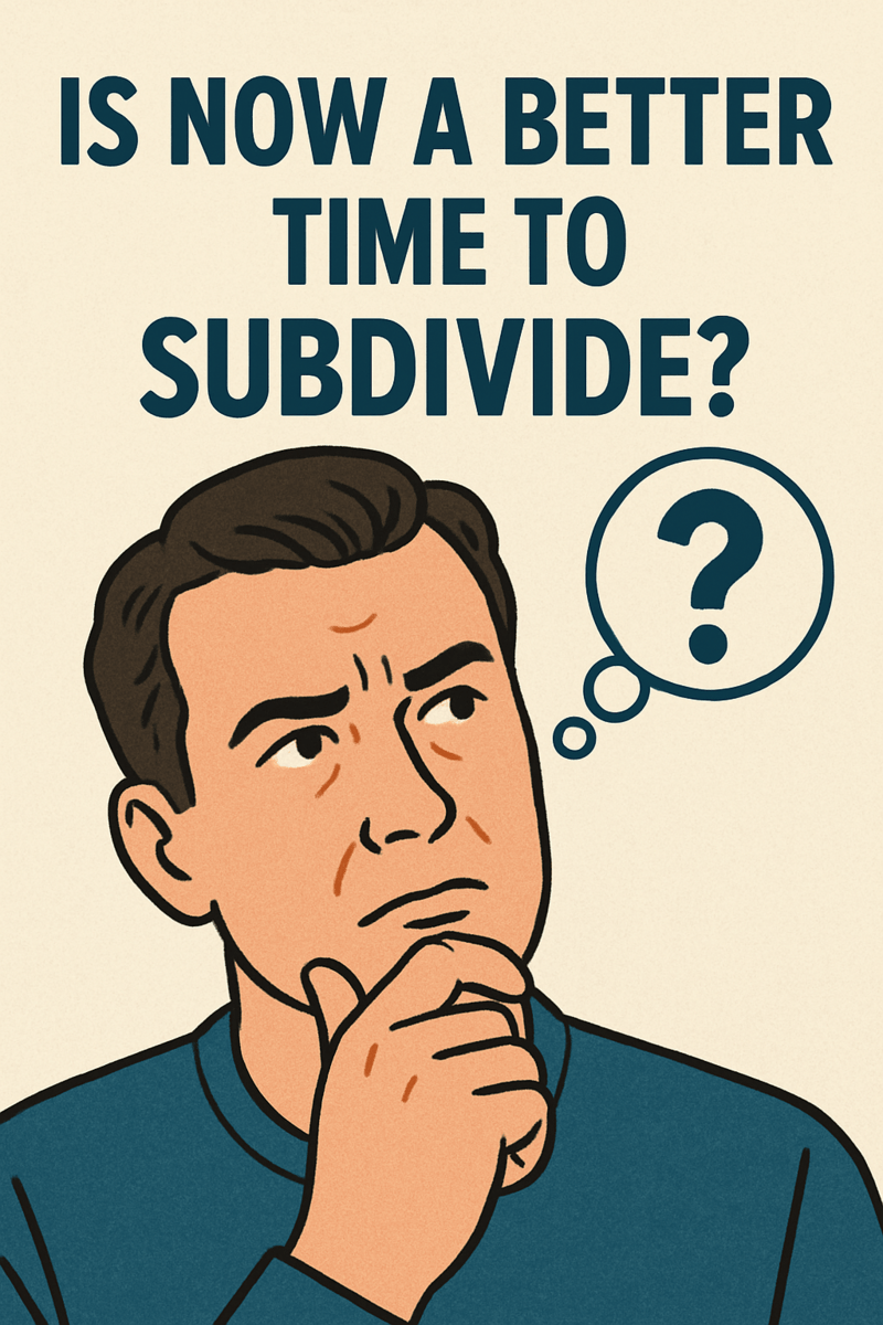 Is Now a Better Time to Subdivide? | CLC Consulting