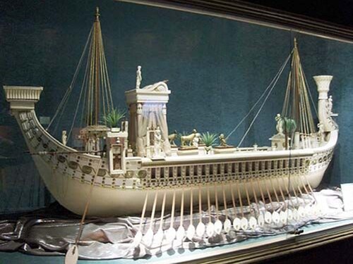 Replica model of Cleopatra's barge