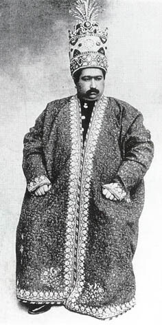 Shar of Persia wearing the royal crown