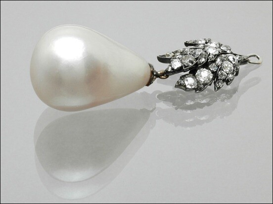 The famous La Peregrina Pearl - renowed for its size and white colour