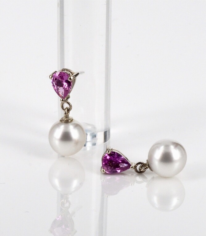 pink sapphire earrings