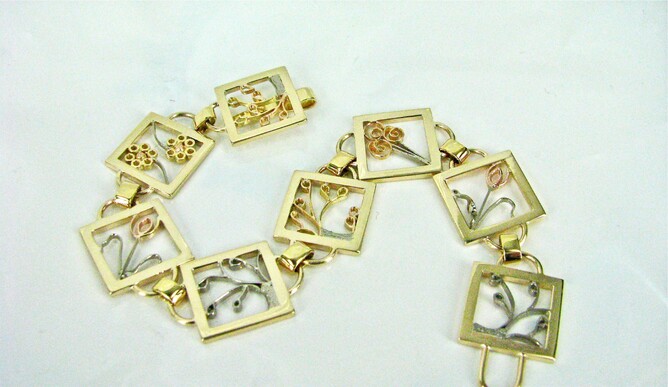 Handmade gold bracelet New Zealand