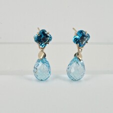 Earrings of Blue topaz