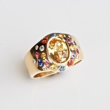 Yellow sapphire ring