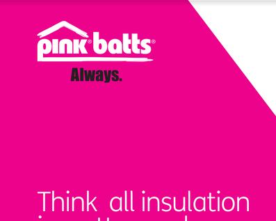 New Pink Batts Insulation