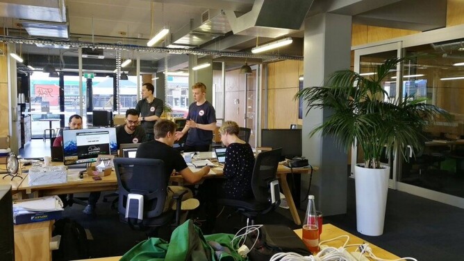 Better Rules Hack team at work at Basestation coworking space