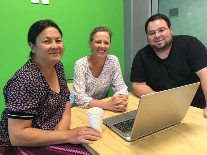 Bobbie Cornell (left) with her fellow CLOser co-founders Ina Murphy and Ryan Plank. - Photo: Supplied