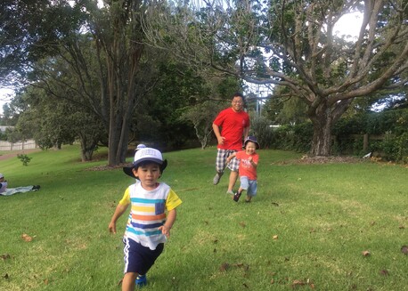 Playing chasing is always fun