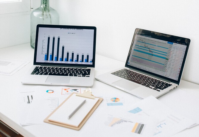 Image of laptops for blog about budgeting best practice for startups, by Julian So. CFO 4 U. Hamilton, New Zealand