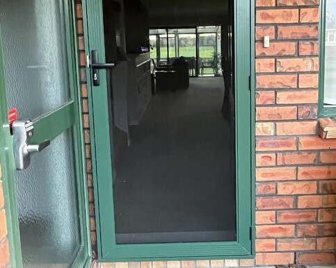 Image of a glass door.