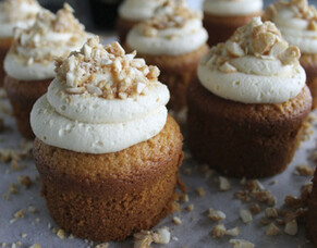 Honey Cakes with Peanut Butter Frosting