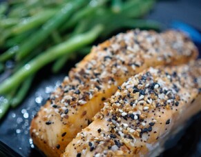 Pollen Encrusted Salmon