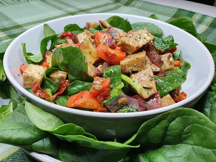 Roast Kumara Salad with Honey Mustard Dressing Sweetree Honey