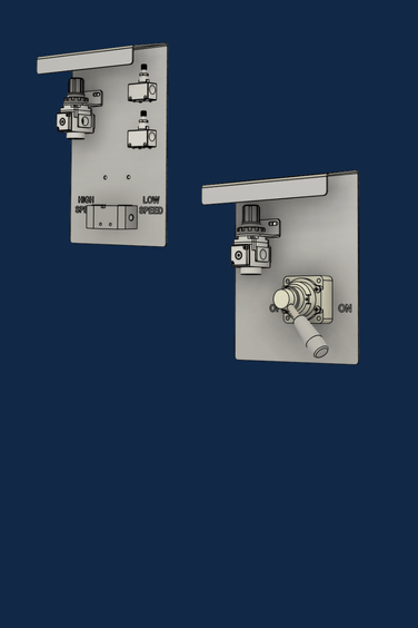 Pneumatic control solutions including valves, actuators, and air prep units