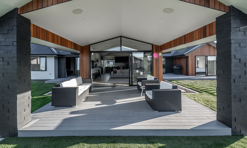 From outdoors to indoors, the attention to detail showcases the unique home builder's craftsmanship in this new house build.