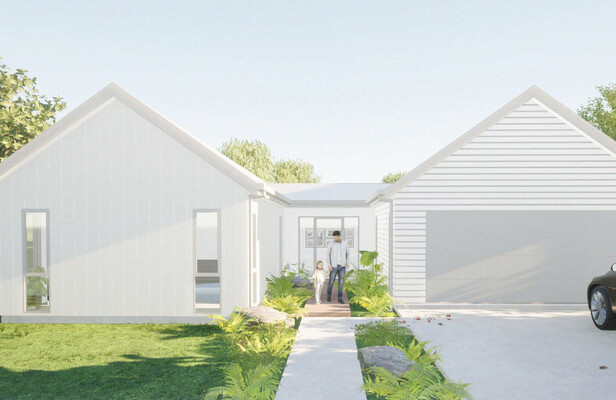 Mockup of house design at Lot 60 Kotare Heights, Te Awamutu. House and Land Packages Te Awamutu from Linecrest Homes