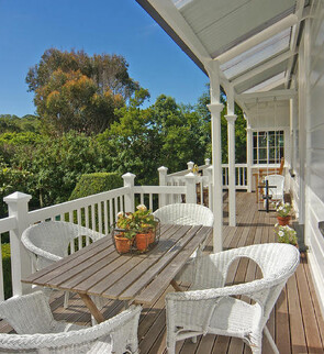 Exterior painting of a villa and garden renovation