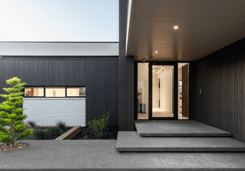 contemporary home design, mid century inspired in the waikato