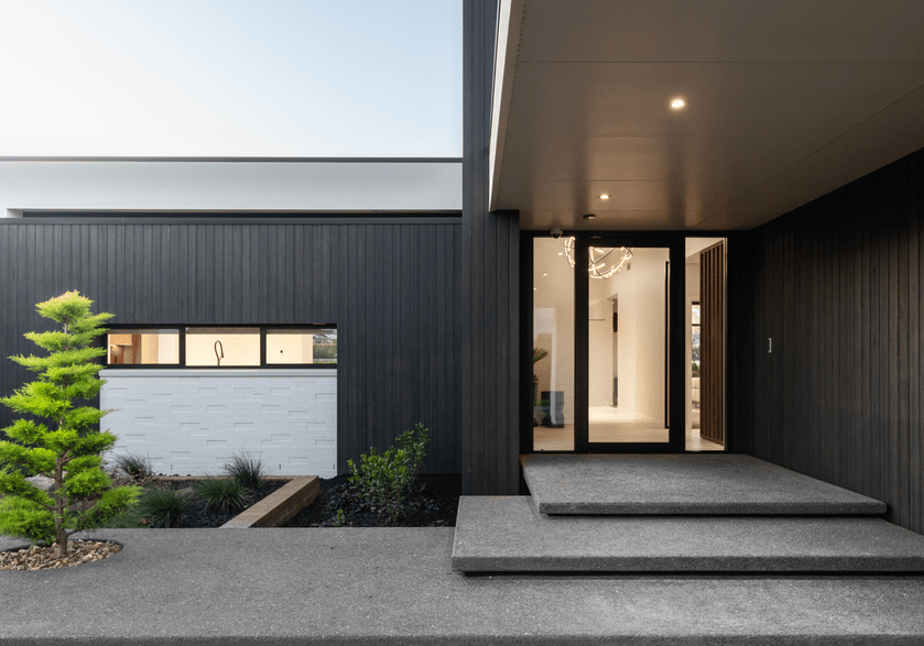 contemporary home design, mid century inspired in the waikato