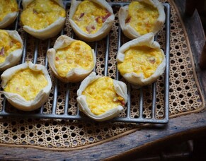 Corn and Bacon Quiches