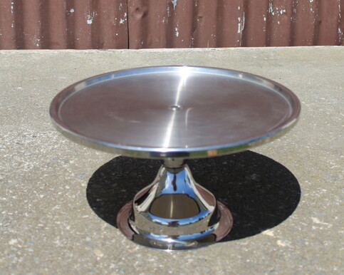 silver cake stand