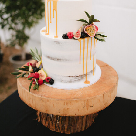 Wooden cake stand