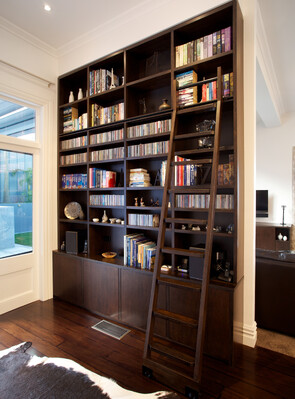 Library designed by Du Bois Design/ Photographer Jamie Cobel