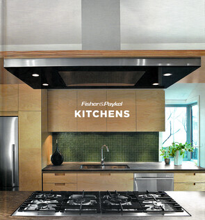 2012 Front cover and two kitchen features in International hard cover publication "Kitchens" by Fisher and Paykel