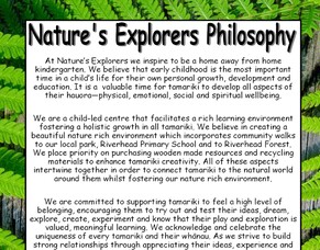 Nature&#039;s Explorers Philosophy