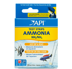 API Ammonia Test Strips for Fresh and Salt Water - 25pk 