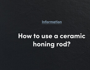 How to use a ceramic honing rod?