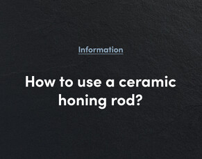 How to use a ceramic honing rod?