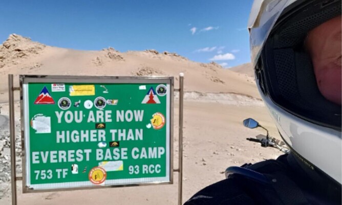 As we steadily climbed we went past a sign saying we are now higher than Everest Base Camp.