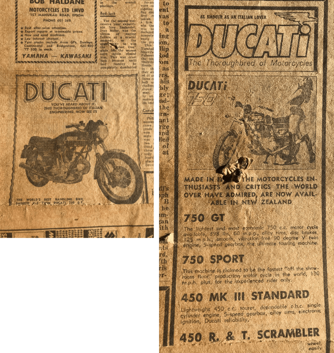 Adds in the newspaper March 1974.