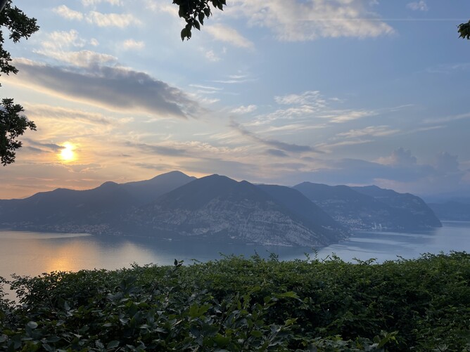 View of Lake Idro from the restaurant