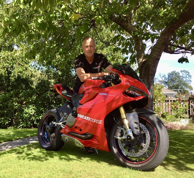 Mark with his beloved 1199S