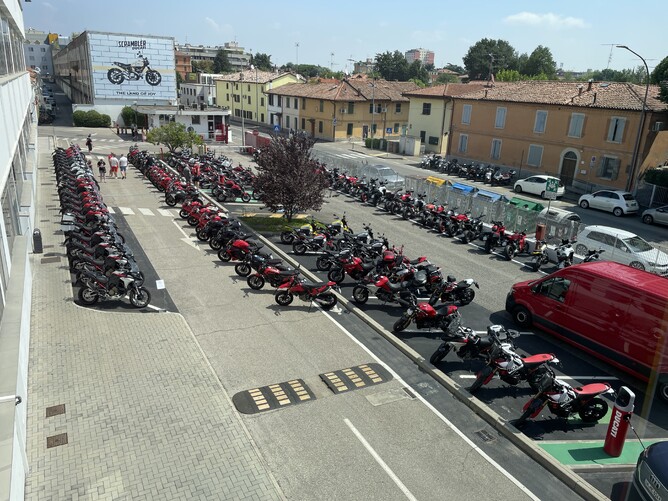 82 Ducati's, all lined up for US!