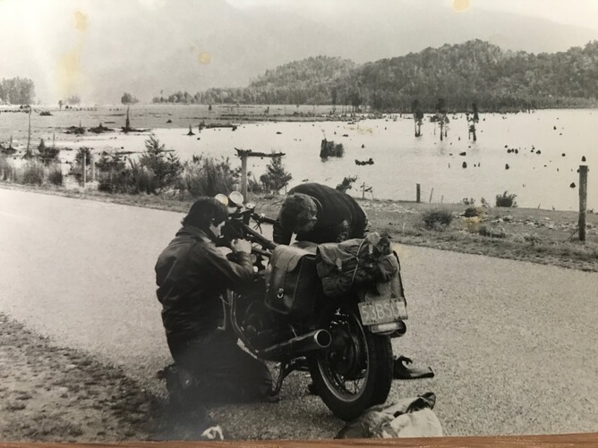 Fortunately my mate just so happened to have a spare condenser on him. He was riding a BMW.