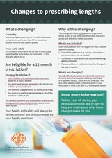 Update on upcoming changes to prescribing lengths - 12 month prescriptions